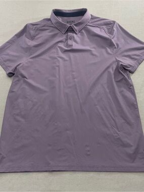 Rhone Perform Polo Men's XL Shirt Golf Short Sleeve Fine Italian Fabric Purple
